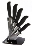 5 керамических ножей с подставкой